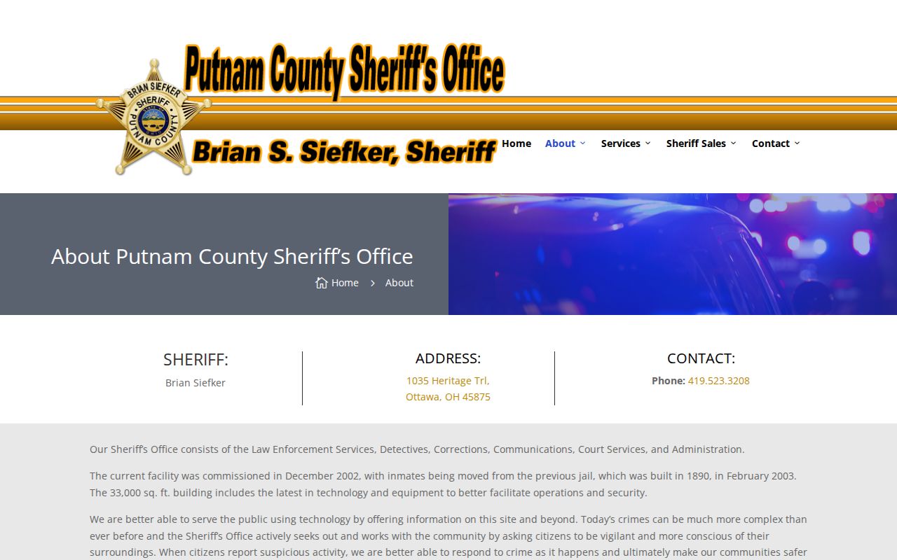 Putnam County Jail history relevant to old release records